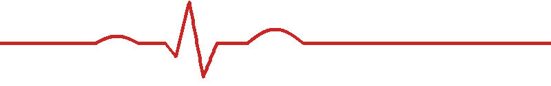 A red heartbeat ECG line.